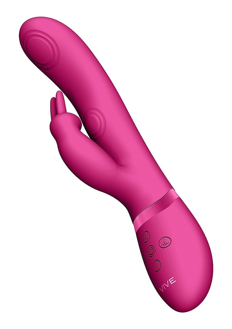 Shots Toys | VIVE May Dual Pulse-Wave & Vibrating C-Spot & G-Spot Rabbit Vibrator Pink