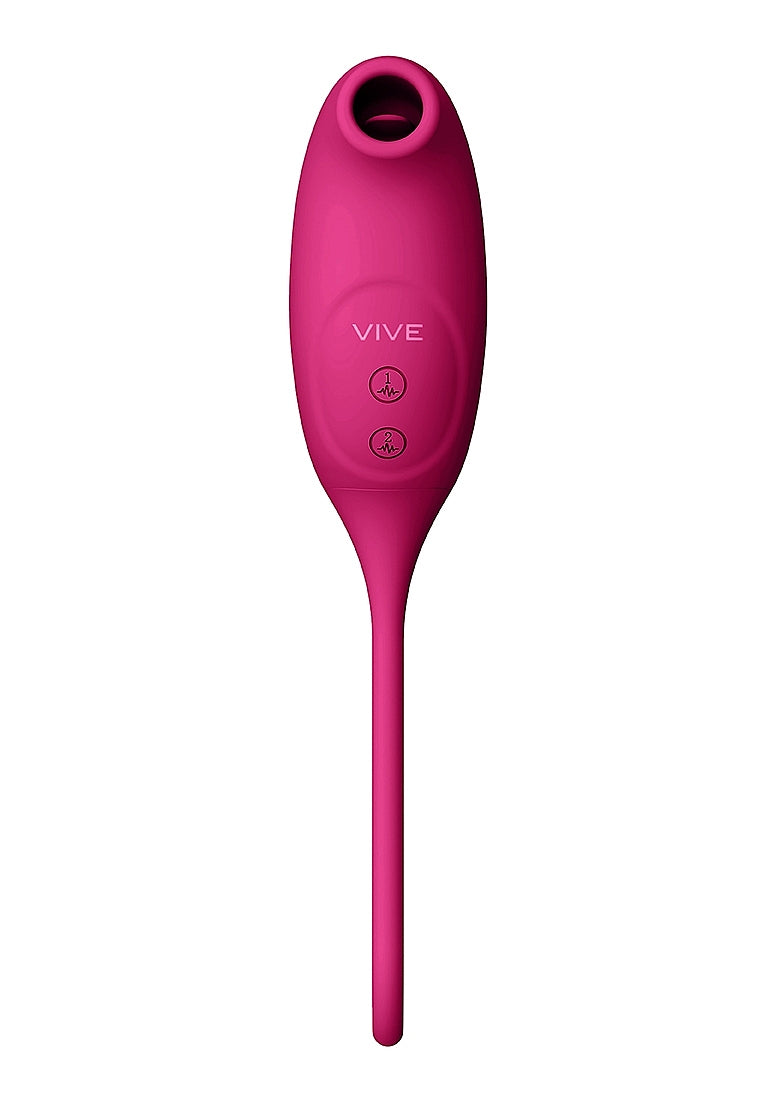 Shots Toys | VIVE Quino Double Action Air Wave & Vibrating Egg Vibrator Pink