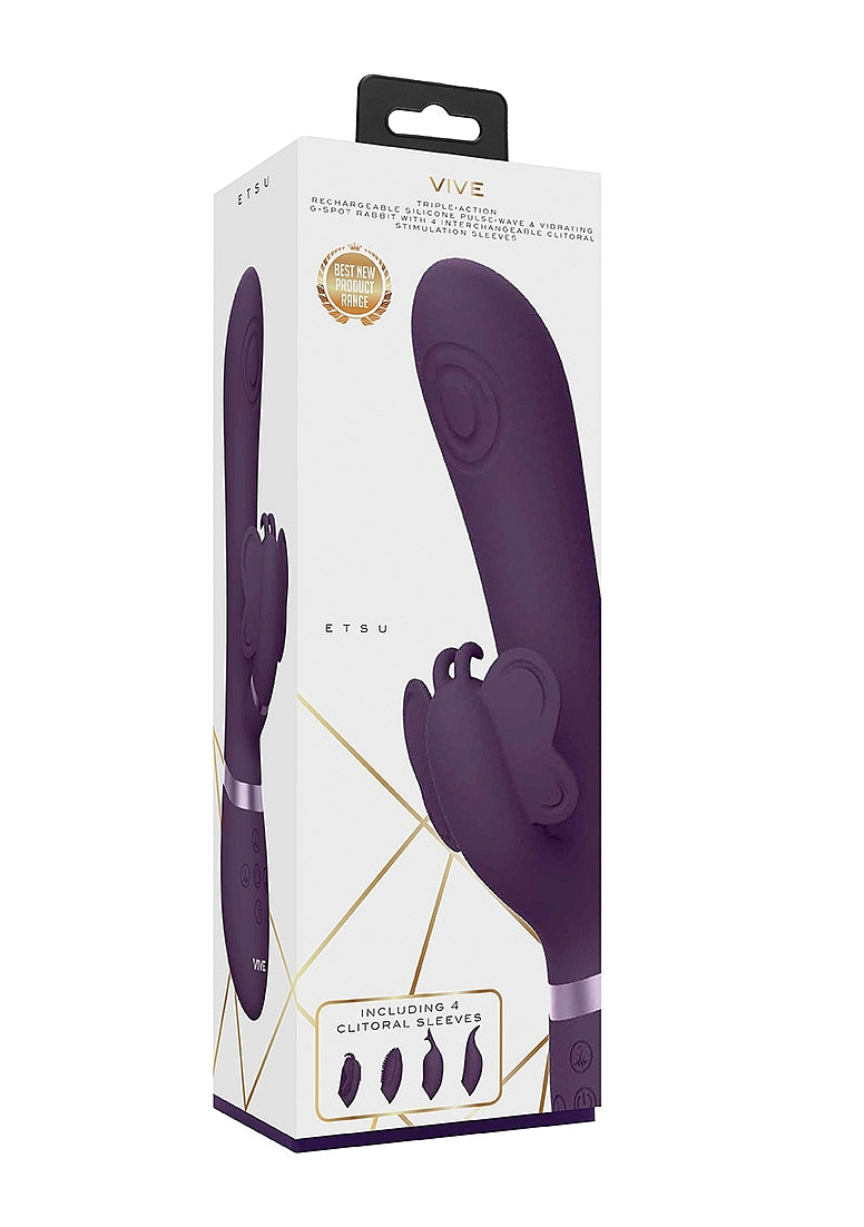 Shots Toys | VIVE Etsu Rabbit Vibrator with Interchangeable Attachments Purple