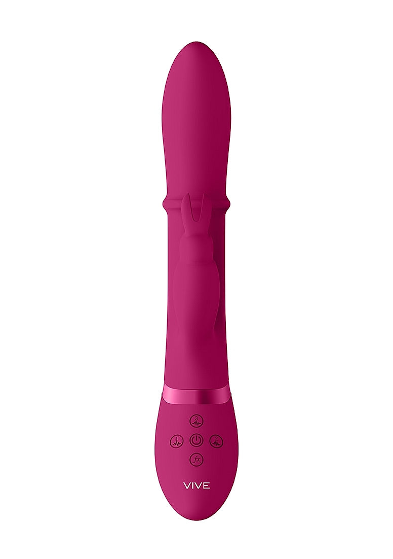 Shots Toys | VIVE Halo G-Spot Rabbit Vibrator with Stimulating Ring Pink