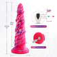 Hismith 10" Monster Series Vibrating Pink Swirl Awl Dildo w Remote (KlicLok)