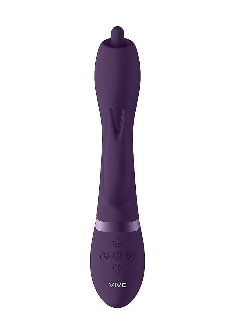 Shots Toys | VIVE Nilo - Rechargeable Rabbit Vibrator w/ Swirling Tip Purple