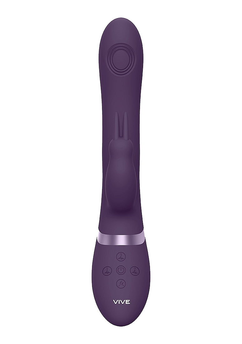 Shots Toys | VIVE Rini Pulse Wave Double Penetration Rabbit Vibrator Purple