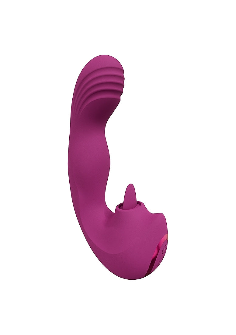 Shots Toys | VIVE Yumi Triple Motor G-Spot Finger Motion Vibrator and Flickering Tongue Stimulator Pink