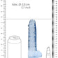 Shots Toys | REALROCK Crystal Clear 7"/17cm Realistic Dildo with Balls Blue