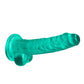 Shots Toys | REALROCK Crystal Clear 7"/17cm Realistic Dildo with Balls Turquoise