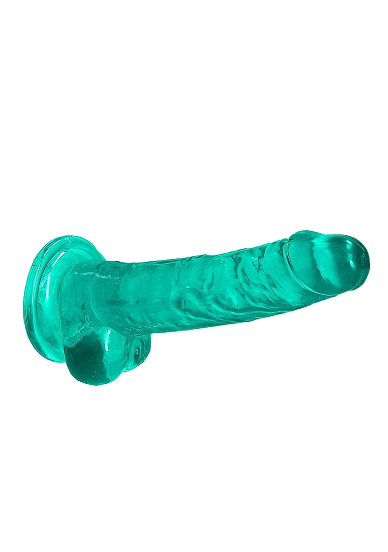 Shots Toys | REALROCK Crystal Clear 7"/17cm Realistic Dildo with Balls Turquoise