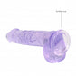 Shots Toys | REALROCK Crystal Clear 6"/15cm Realistic Dildo with Balls Purple