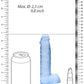 Shots Toys | REALROCK Crystal Clear 6"/15cm Realistic Dildo with Balls Blue