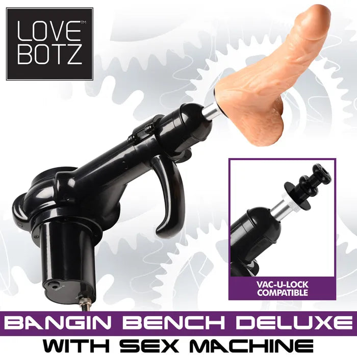 LoveBotz Bangin Bench Deluxe with Sex Machine with Mains Power and Vac-U-Lock