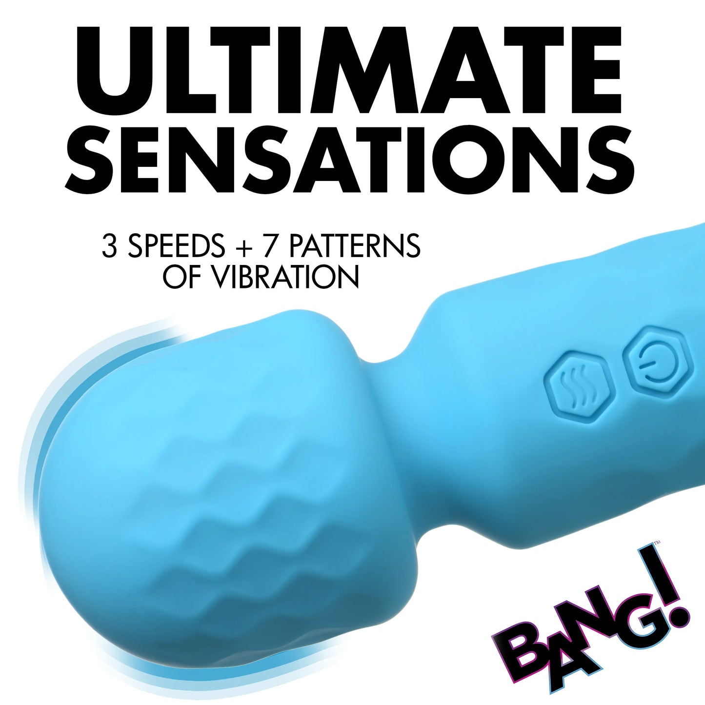 XR Brands | BANG! 10X Mini Silicone Wand Vibrator - Blue