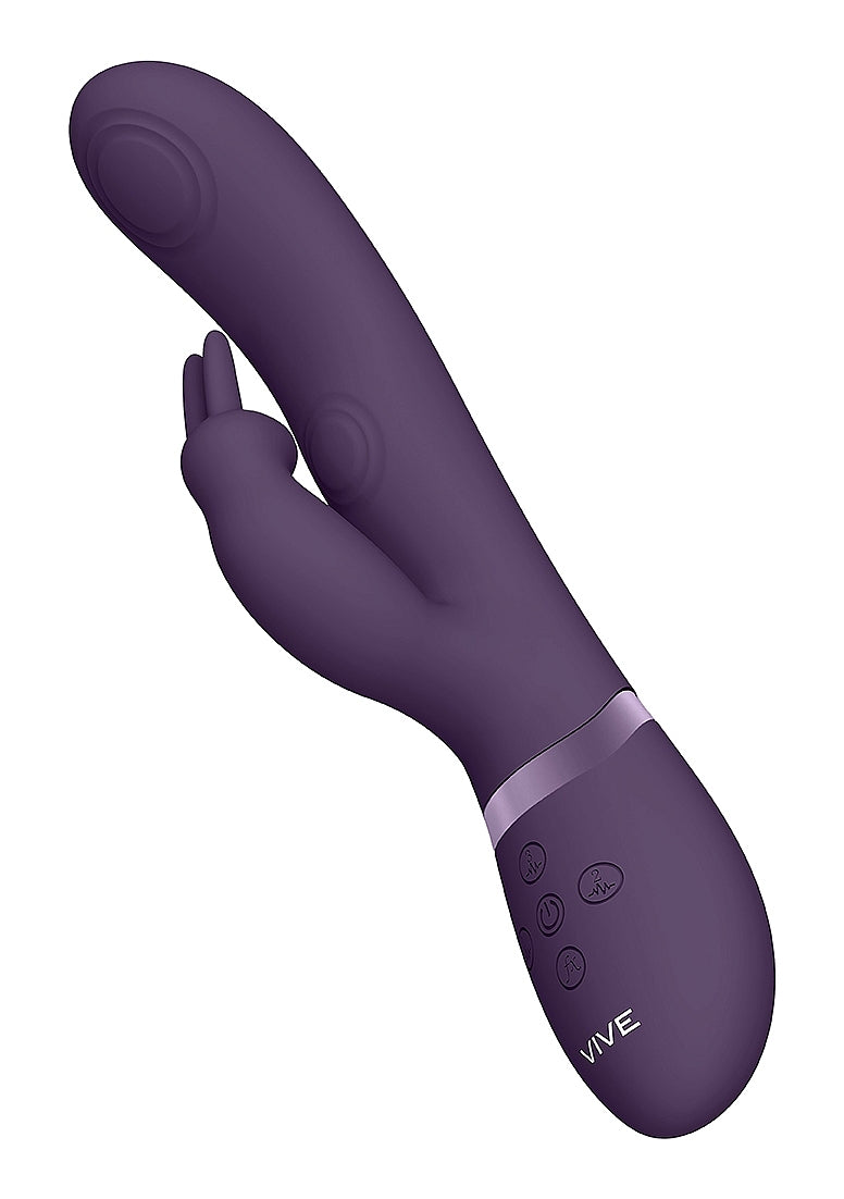 Shots Toys | VIVE May Dual Pulse-Wave & Vibrating C-Spot & G-Spot Rabbit Vibrator Purple