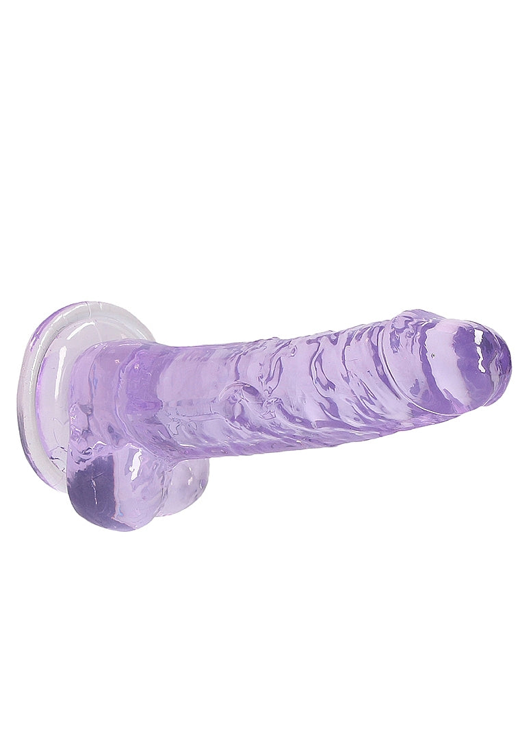 Shots Toys | REALROCK Crystal Clear 7"/17cm Realistic Dildo with Balls Purple