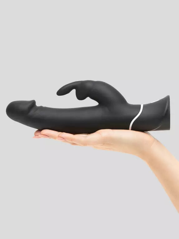 Love Honey Happy Rabbit Realistic Rechargeable Rabbit Vibrator Black