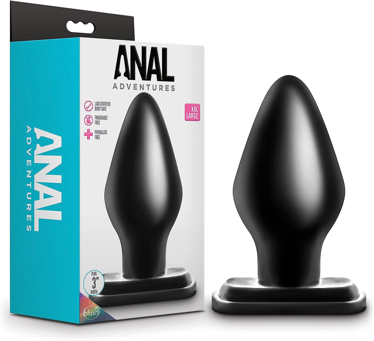 Blush Novelties | Anal Adventures XXL Black 15.2cm (6") Butt Plug