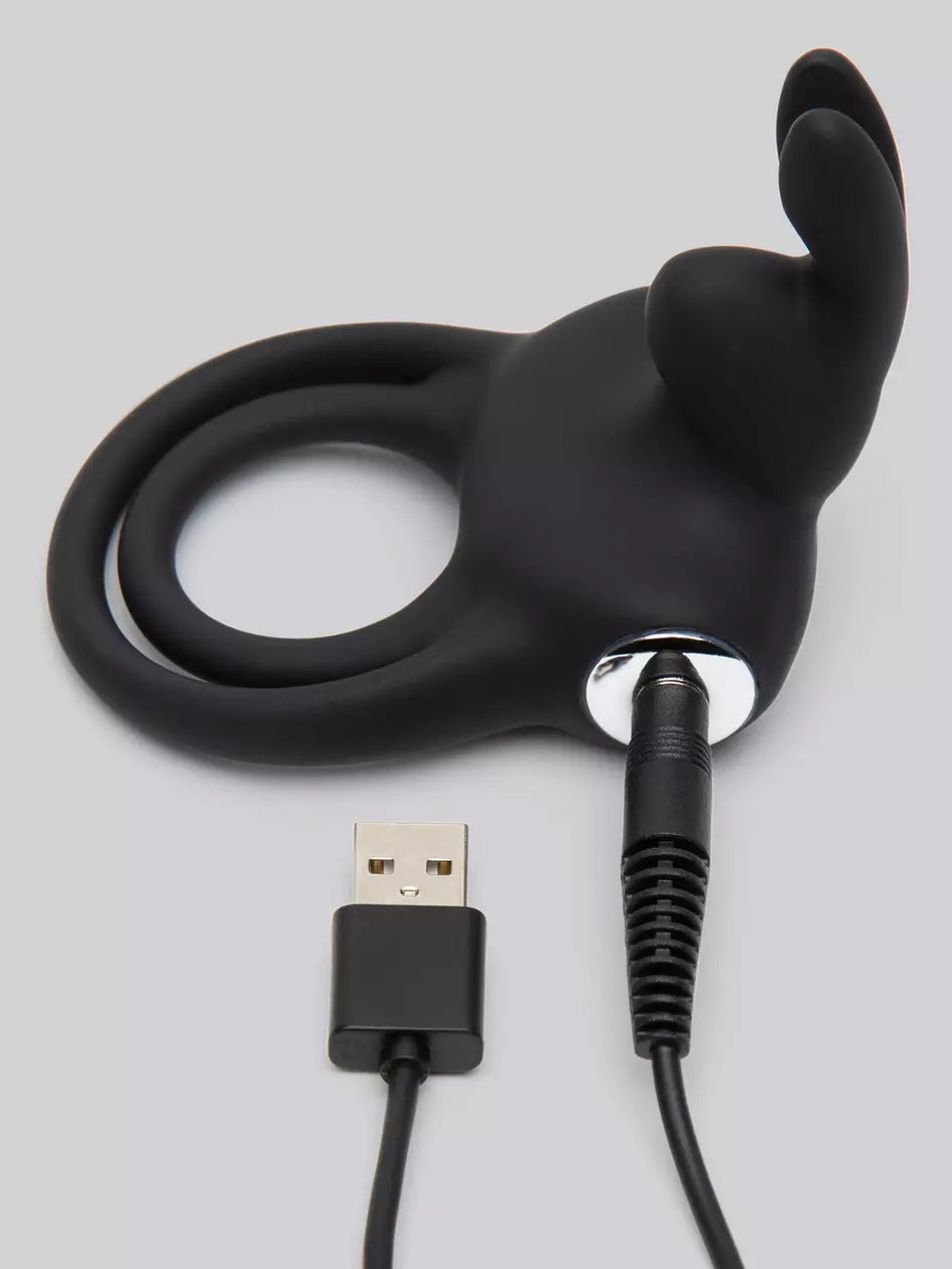 Love Honey Happy Rabbit Stimulating USB Rechargeable Rabbit Love Cock Ring