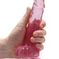 Shots Toys | REALROCK Crystal Clear 7"/17cm Realistic Dildo with Balls Pink