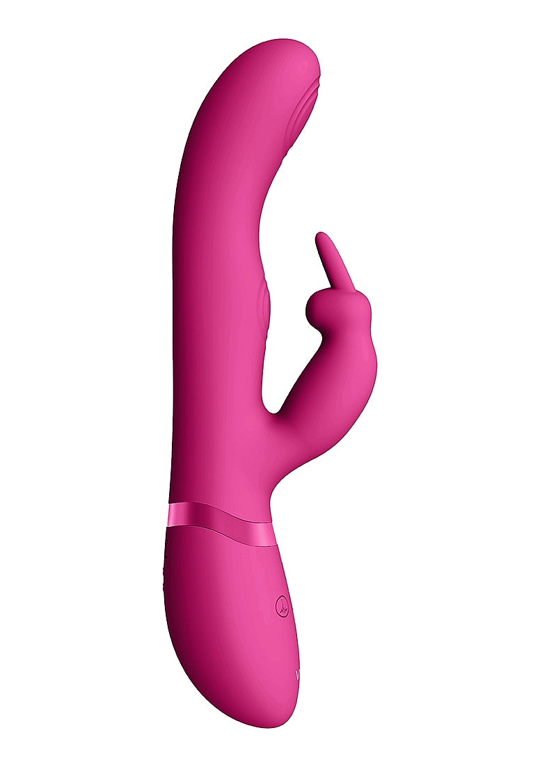 Shots Toys | VIVE May Dual Pulse-Wave & Vibrating C-Spot & G-Spot Rabbit Vibrator Pink