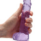 Shots Toys | REALROCK Crystal Clear 7"/17cm Realistic Dildo with Balls Purple