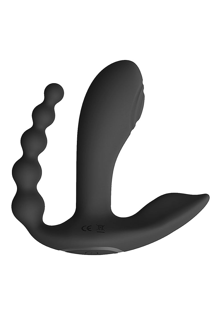 Shots Toys | VIVE Kata Pulse Wave G-Spot Clitoral Anal Triple Vibrator Black w Remote