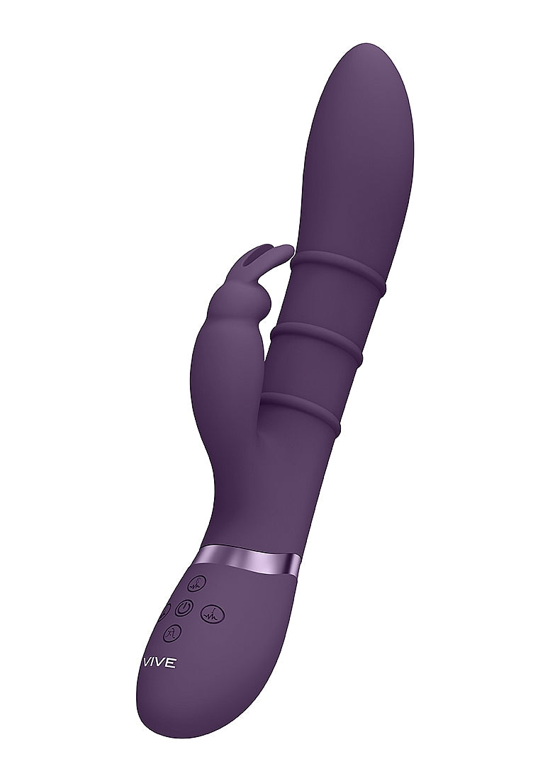 Shots Toys | VIVE Sora Up & Down Stimulating Rings, G-Spot Rabbit Vibrator Purple