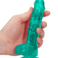 Shots Toys | REALROCK Crystal Clear 6"/15cm Realistic Dildo with Balls Turquoise