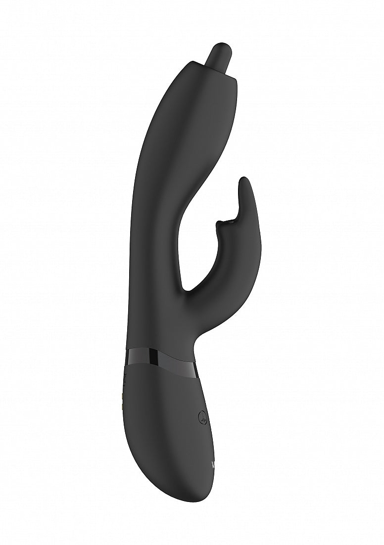 Shots Toys | VIVE Nilo - Rechargeable Rabbit Vibrator w/ Swirling Tip Black