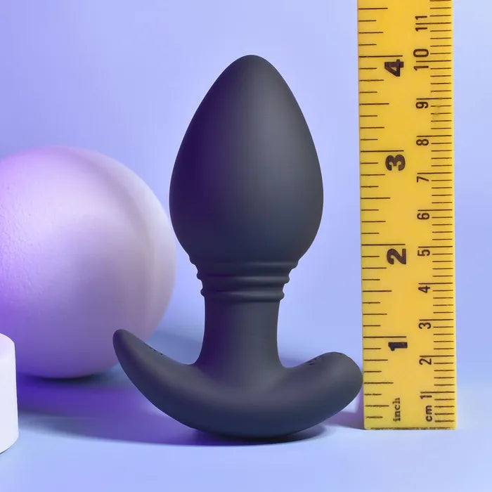 Playboy Pleasure PLUG & PLAY Black 10.3cm USB Rechargeable Vibrating Butt Plug w Wireless Remote