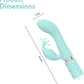 Pillow Talk Kinky Dual Massager Rabbit Vibrator w Swarovski Crystal Button Teal