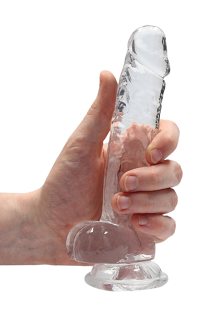 Shots Toys | REALROCK Crystal Clear 7"/17cm Realistic Dildo with Balls Transparent