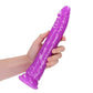 Shots Toys | REALROCK 28cm Slim Glow in the Dark Neon - Purple (10") Dildo Dong