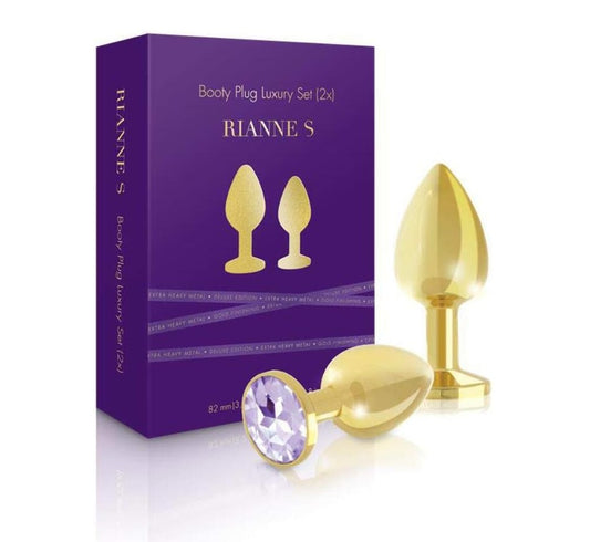 Rianne-S Booty Plug Luxury Set 2 Gold