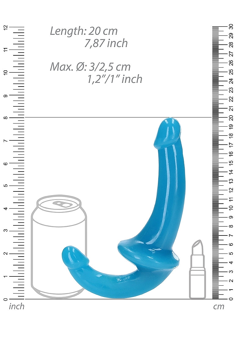 Shots Toys | REALROCK 13.5cm (6") Strapless Strap-On Glow in the Dark - Blue