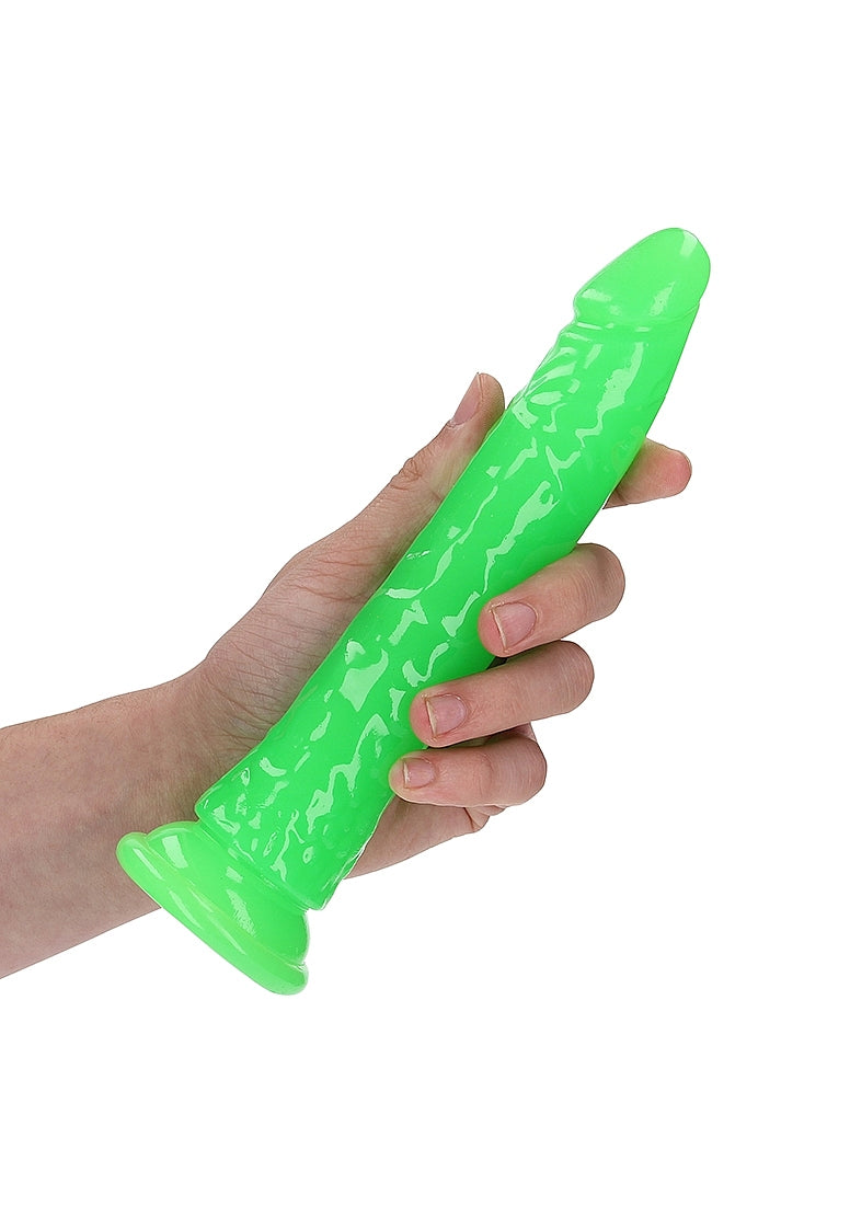 Shots Toys | REALROCK 20cm Slim Glow in the Dark Neon - Green (8") Dildo Dong