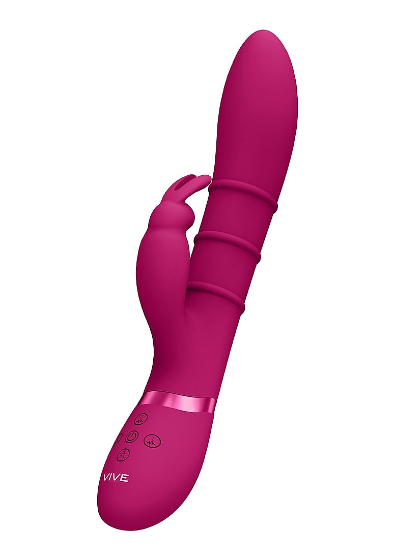 Shots Toys | VIVE Sora Up & Down Stimulating Rings, G-Spot Rabbit Vibrator Pink