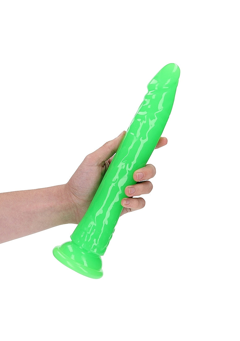 Shots Toys | REALROCK 32cm Slim Glow in the Dark Neon - Green  (11") Dildo Dong