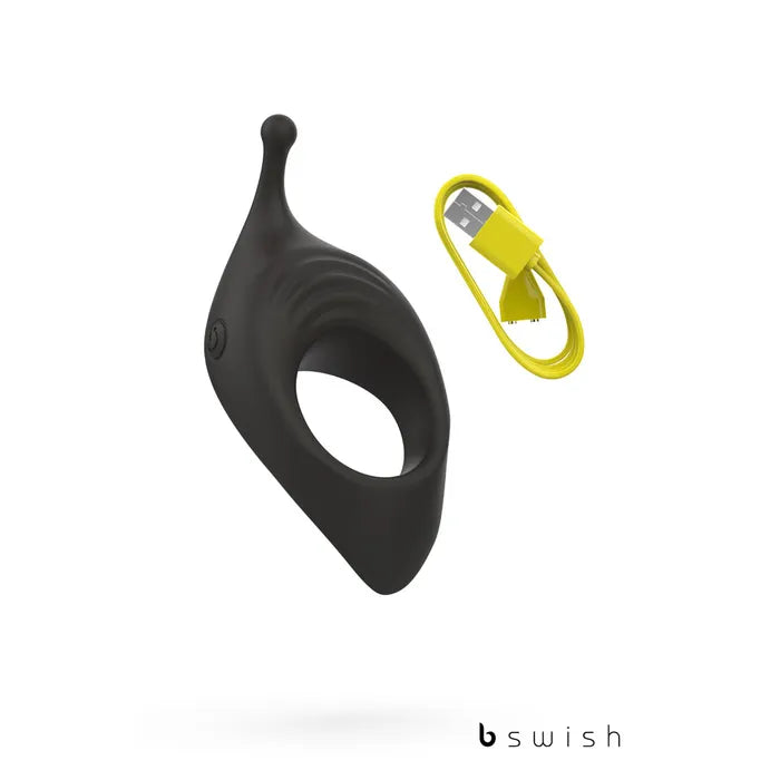 B Swish Bswish BCharmed Rhythm Infinite Deluxe Vibrating Cock Ring Black