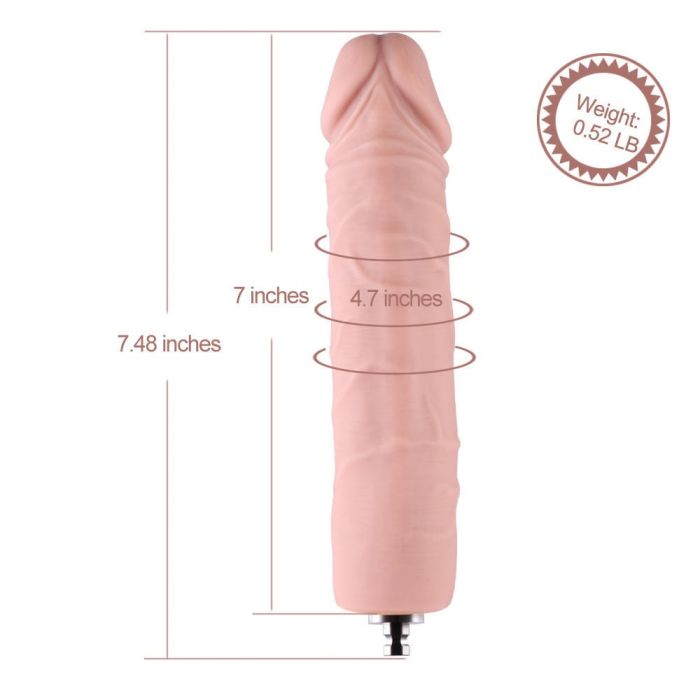 HiSmith - 7" Veined Slim Silicone Anal Dildo (KlicLok)