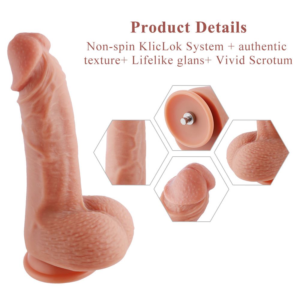 HiSmith 8.7" Double Layered Silicone Dildo (KlicLok)