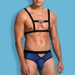 Millie Mens Lingerie 2 Piece Sexy Police Officer Costume Black/Blue Size S/M or L/XL