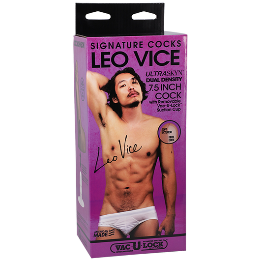 Doc Johnson Signature Cocks - Leo Vice 6" ULTRASKYN Cock Vac-U-Lock Suction Cup Dildo