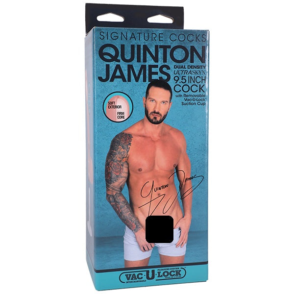 Doc Johnson Signature Cocks - Quinton James 8" ULTRASKYN Cock Vac-U-Lock Suction Cup Dildo