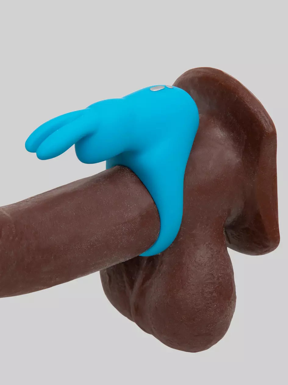 Love Honey Happy Rabbit Rechargeable Cock Ring Blue