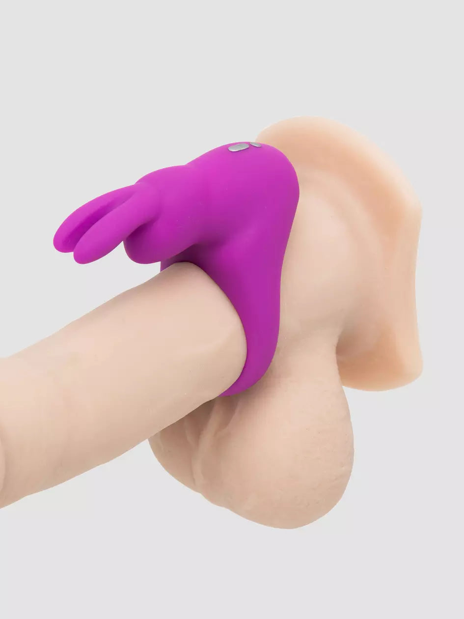 Love Honey Happy Rabbit Rechargeable Cock Ring Purple