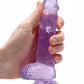 Shots Toys | REALROCK Crystal Clear 6"/15cm Realistic Dildo with Balls Purple