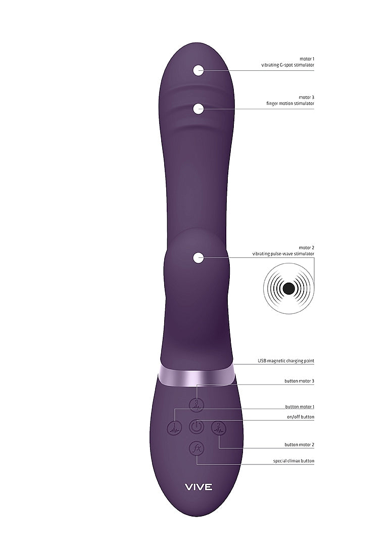 Shots Toys | VIVE Tani Bendable Pulse Wave Rabbit Vibrator Purple