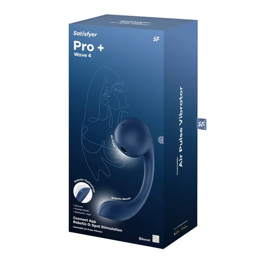 Satisfyer Pro+ Wave 4 - Blue Vibrator with Air Pulse Stimulation and App Control