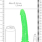 Shots Toys | REALROCK 20cm Slim Glow in the Dark Neon - Green (8") Dildo Dong