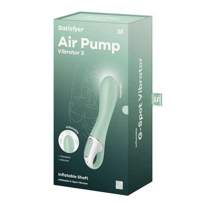 Satisfyer Air Pump Vibrator 3 - Mint USB Rechargeable Inflatable Vibrator