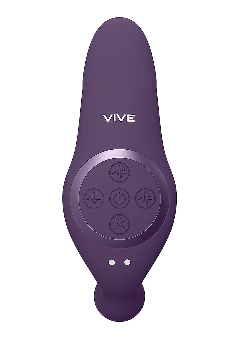 Shots Toys | VIVE Kata Pulse Wave G-Spot Clitoral Anal Triple Vibrator Purple w Remote